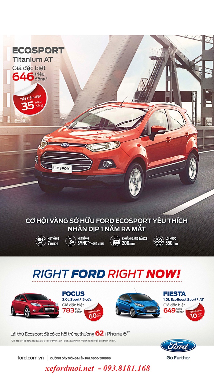 Cơ hội Vàng để sở hữu chiếc xe Ford Ecosport Mới